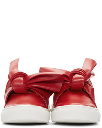 Cédric Charlier Red Bow Slip On Sneakers