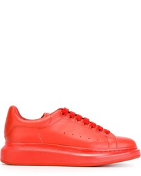 alexander mcqueen all red sneakers