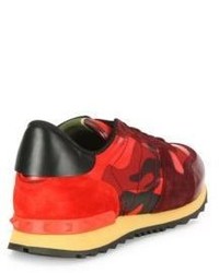 Valentino Army Roc Runner Leather Sneakers