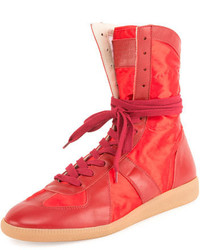 Maison Margiela Leather Boxing Sneaker Red