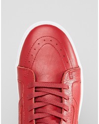 Vans Sk8 Hi Cup Leather Sneakers In Red Va2z5x1ed