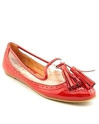 Red Leather Tassel Loafers