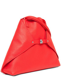 Akris Ai Medium Soft Leather Tote Bag Scarlet