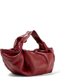 The Row Ascot Small Leather Tote Claret