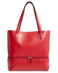 Lodis Audrey Amil Leather Commuter Tote Red