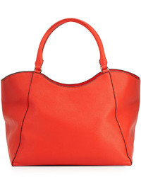 Tory Burch Bomb T Leather Tote Bag Poppy Red