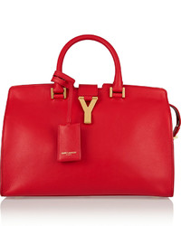 Saint Laurent Cabas Y Small Leather Tote