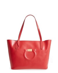 Salvatore Ferragamo City Quilted Gancio Leather Tote