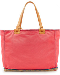 Dsquared2 Cotton Tote With Leather