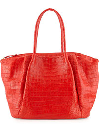 Nancy Gonzalez Crocodile Large New Tote Bag Red Matte