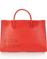 Anya Hindmarch Ebury Maxi Slow Down Perforated Leather Tote