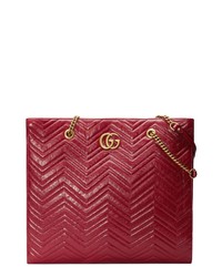 Gucci Gg Marmont 20 Matelasse Leather Northsouth Tote Bag
