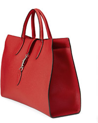 Gucci Jackie Soft Medium Tote Bag Red