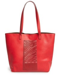 Sole Society Laser Cut Panel Faux Leather Tote