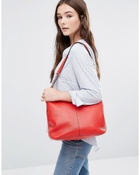 Calvin Klein Leather Tote With Chain Detail Handle