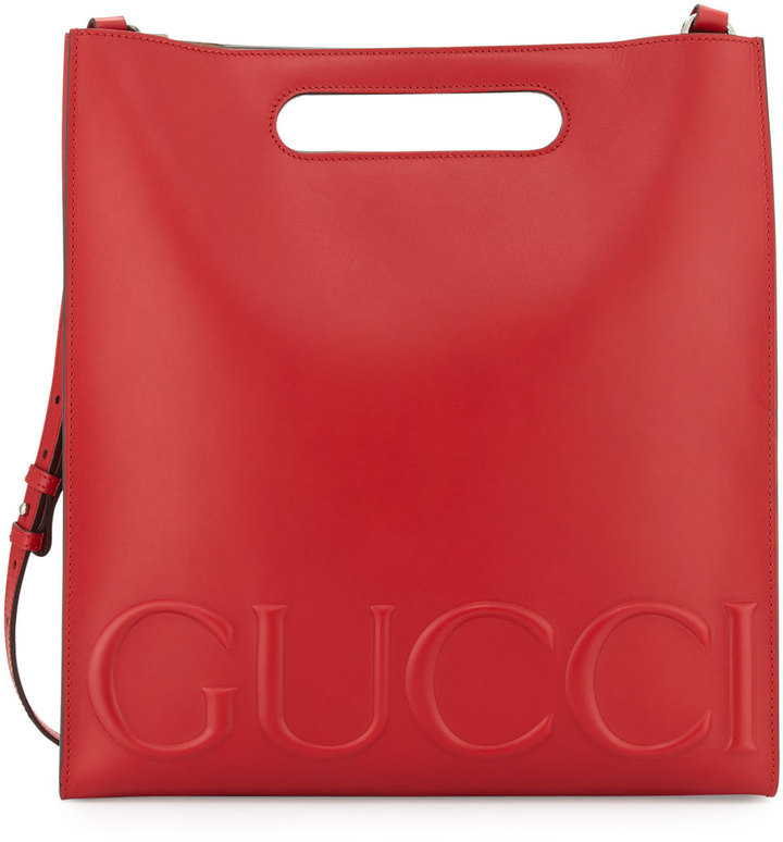 Gucci Linea Xl Leather Tote Bag Red, $2,490 | Neiman Marcus | Lookastic