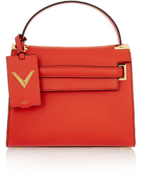 Valentino My Rockstud Leather Tote Coral