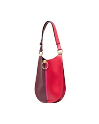 Marni Red And Burgundy Bi Colour Leather Shoulder Bag