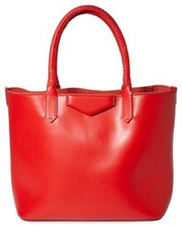 Givenchy Small Antigona Leather Shopper Red