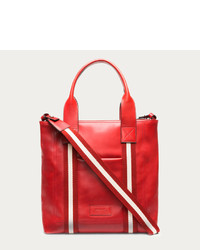 Bally Tacilo Red Leather Tote Bag