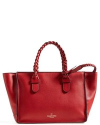 Valentino Tbc Double Handle Leather Tote