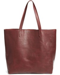 Madewell The Transport Leather Tote Red