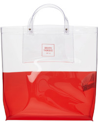 Opening Ceremony Transparent Red Large Colorblock Shopping Tote