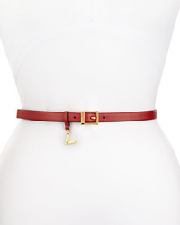Red Leather Waist Belt