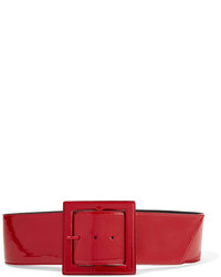 Saint Laurent Patent Leather Waist Belt Red