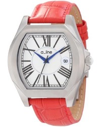 A Line Al 80008 02 Rd Adore Silverred Leather Watch