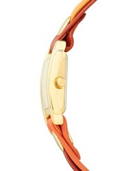 La Mer Collections Mixed Leather Wrap Watch 22mm
