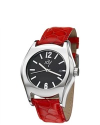Eziba Joy Redondos Red Leather Strap Watch