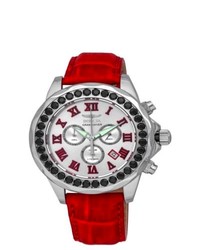 Invicta Grand Diver Red Leather Watch