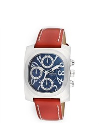 Lancaster Italy Red Genuine Leather Watch