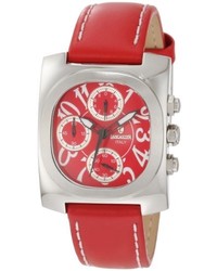 Lancaster Ola0288rsbn Rsbn Chronograph Red Dial Red Leather Watch