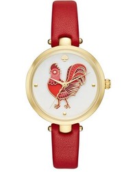 Kate Spade New York Holland Rooster Leather Strap Watch 34mm