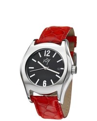 Other Joy Redondos Red Leather Strap Watch