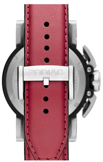 Zodiac Racer Chronograph Leather Strap Watch 47mm, $795