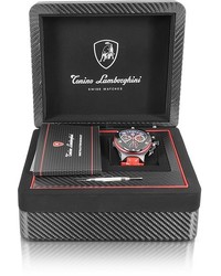 Lamborghini Tonino Spyder Red Leather Chronograph Watch