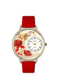 Whimsical Love Theme Red Leather Watch