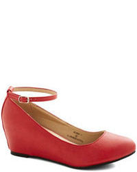 In Touch Footwear Take A Stride With Me Wedge In Red