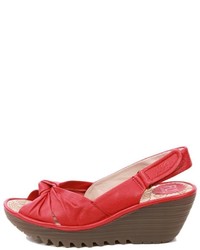 Fly London Leather Wedge Sandal