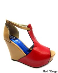 Luv's Aline Suede Wrapped Wedge Sandals