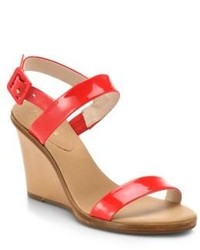 Kate Spade New York Patent Leather Nice Wedge Sandals