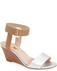 Louise et Cie Phiona Leather Ankle Strap Wedge Sandal
