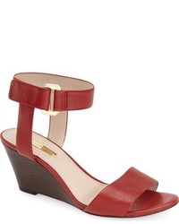 Louise et Cie Phiona Leather Ankle Strap Wedge Sandal