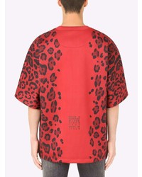 Dolce & Gabbana Leopard Print Dg Oversized T Shirt