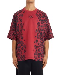 Dolce & Gabbana Leopard Print Scuba T Shirt
