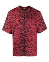 Dolce & Gabbana Leopard Print Short Sleeve T Shirt