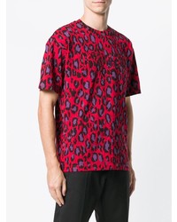 Kenzo Logo Leopard Print T Shirt